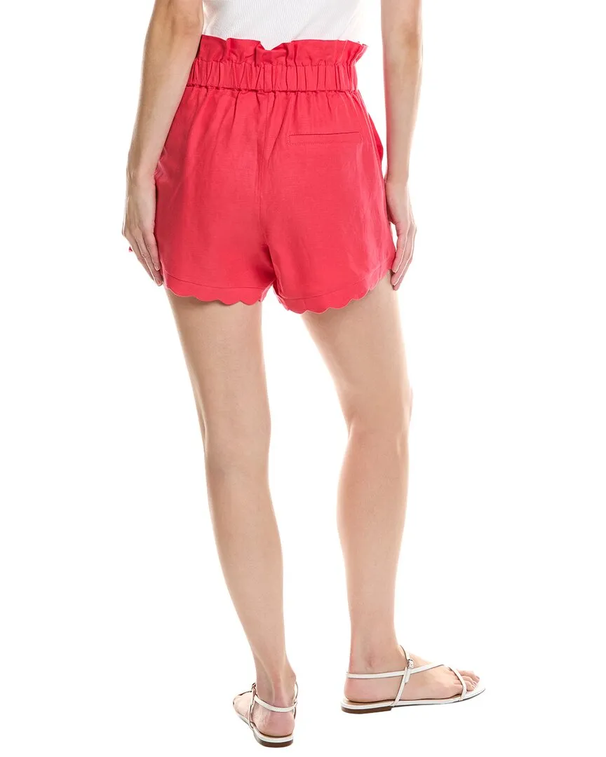 7 For All Mankind Paperbag Tailored Linen-Blend Short
