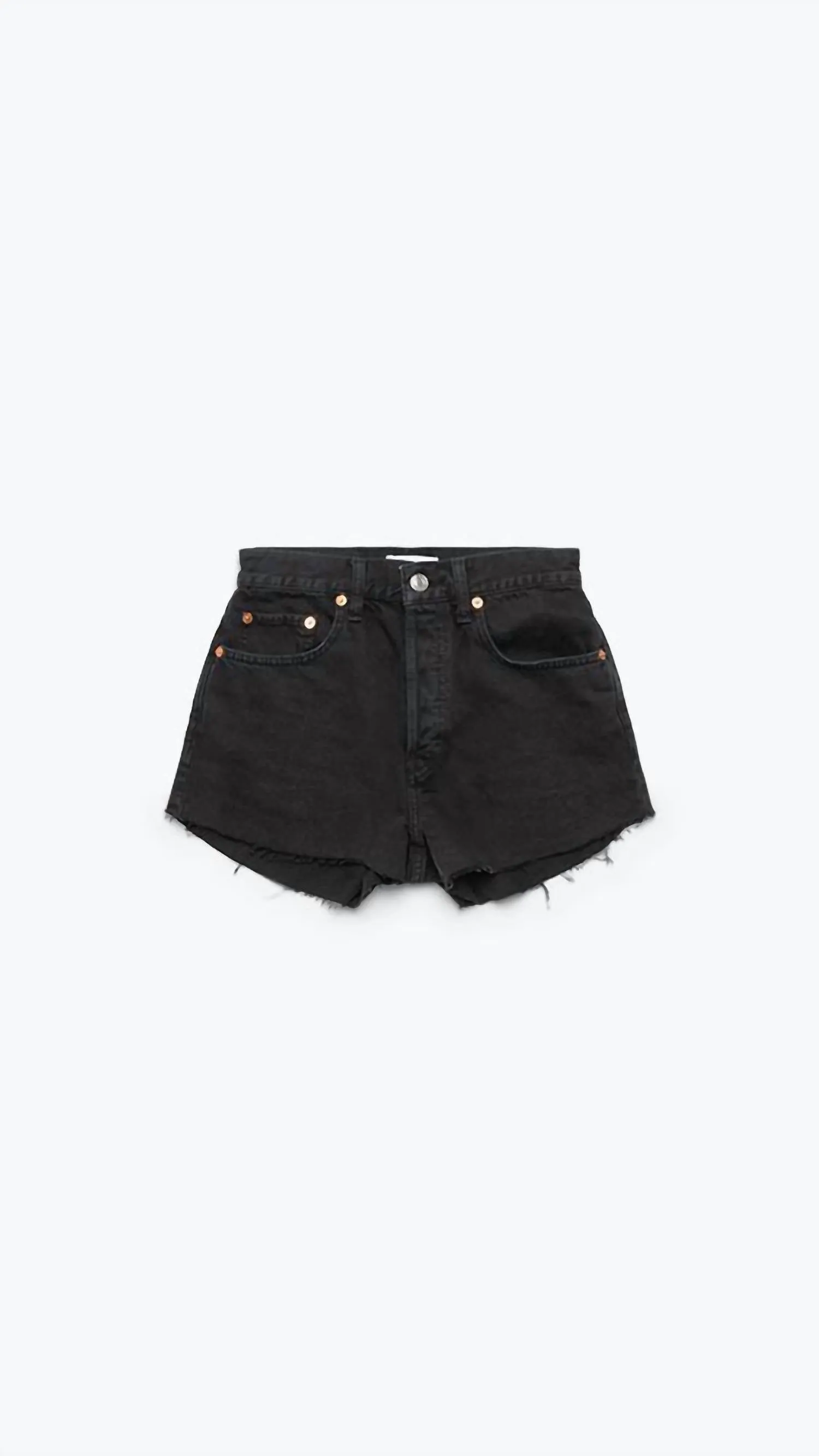 70S High Rise Short In Midnight Black