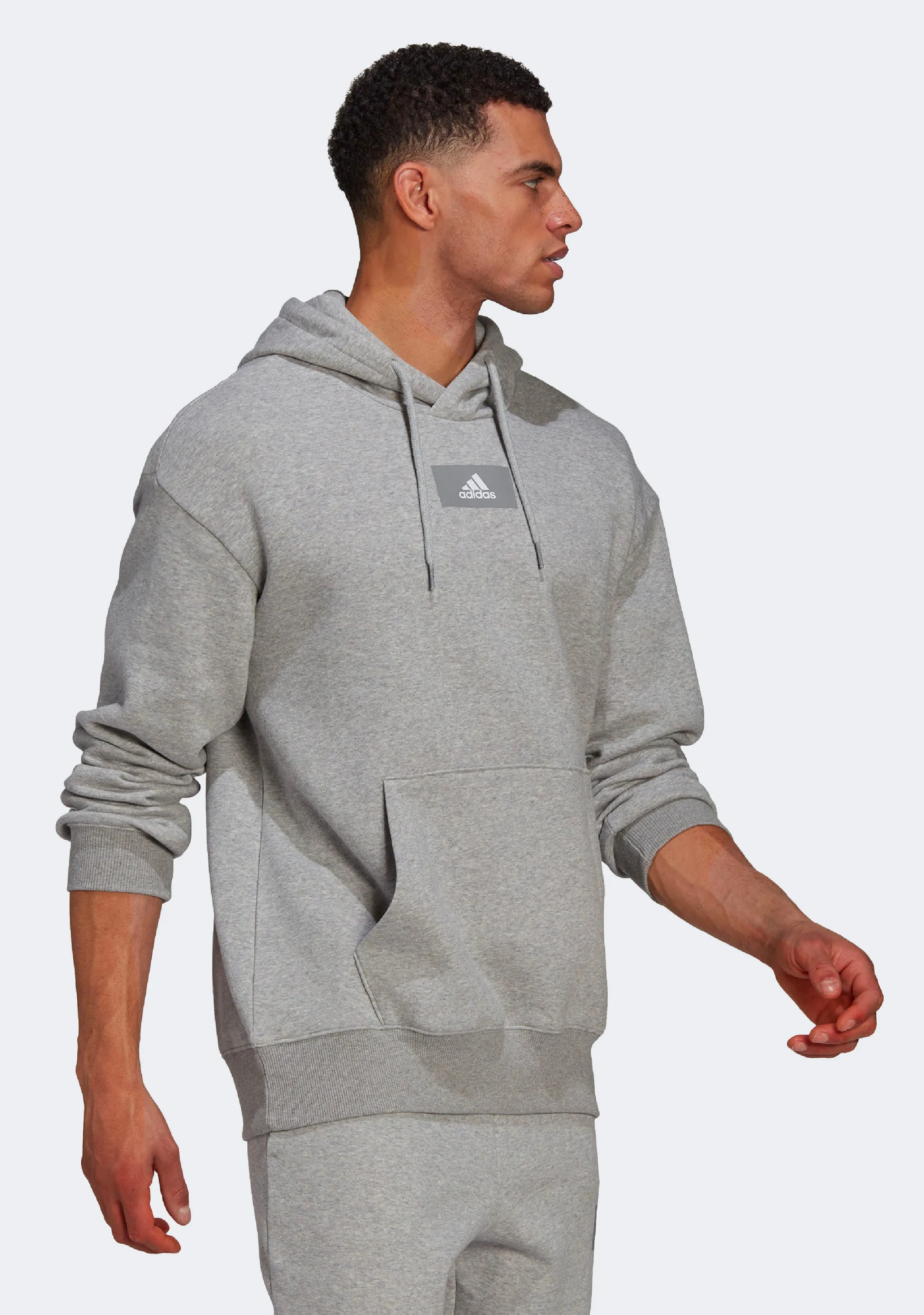 Adidas Men's Essentials Feelvivid Cotton Fleece Drop Shoulder Hoodie