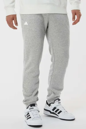 Adidas Mens Fleece Jogger Sweatpants w/ Pockets - Heather Grey
