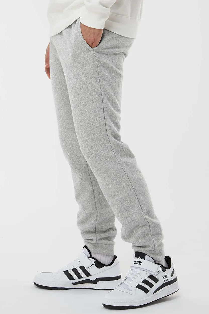 Adidas Mens Fleece Jogger Sweatpants w/ Pockets - Heather Grey