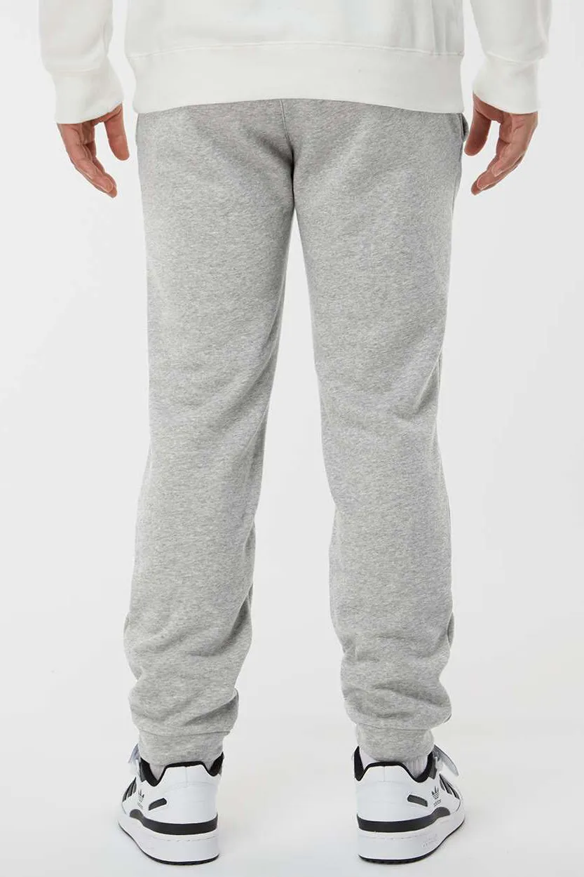Adidas Mens Fleece Jogger Sweatpants w/ Pockets - Heather Grey