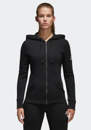 Adidas Womens Essential Solid Full Zip Hoodie