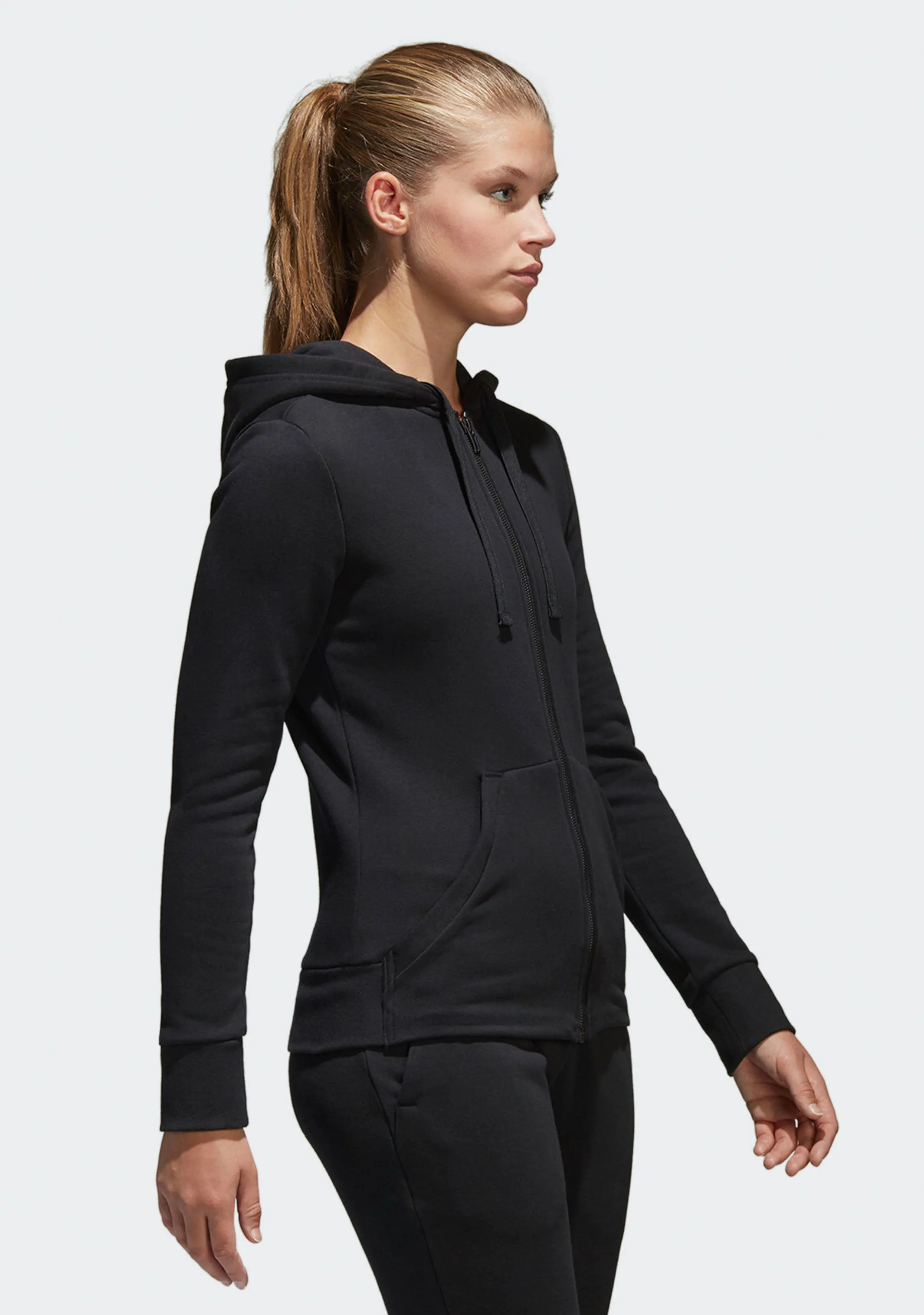Adidas Womens Essential Solid Full Zip Hoodie