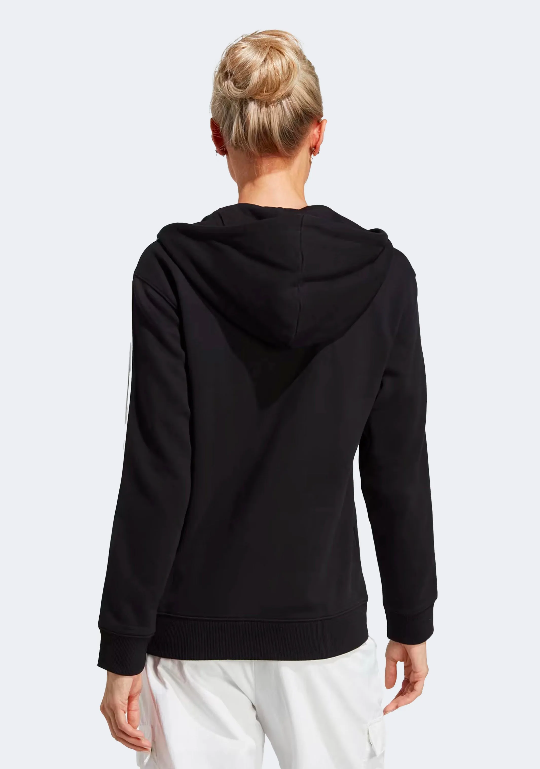 Adidas Women's Fleece 3-Stripes Full-Zip Hoodie