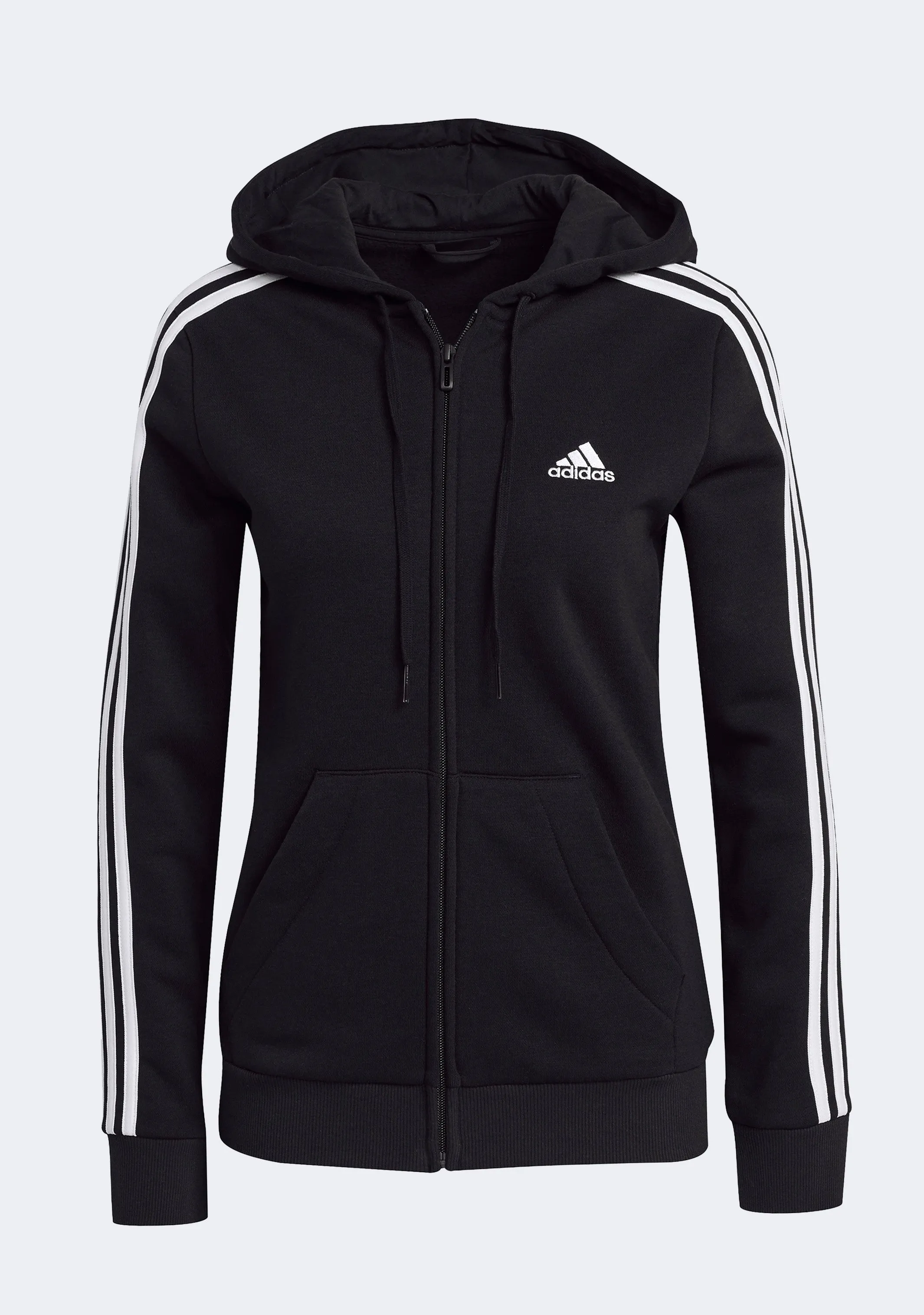 Adidas Women's Fleece 3-Stripes Full-Zip Hoodie