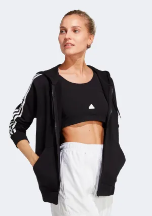 Adidas Women's Fleece 3-Stripes Full-Zip Hoodie