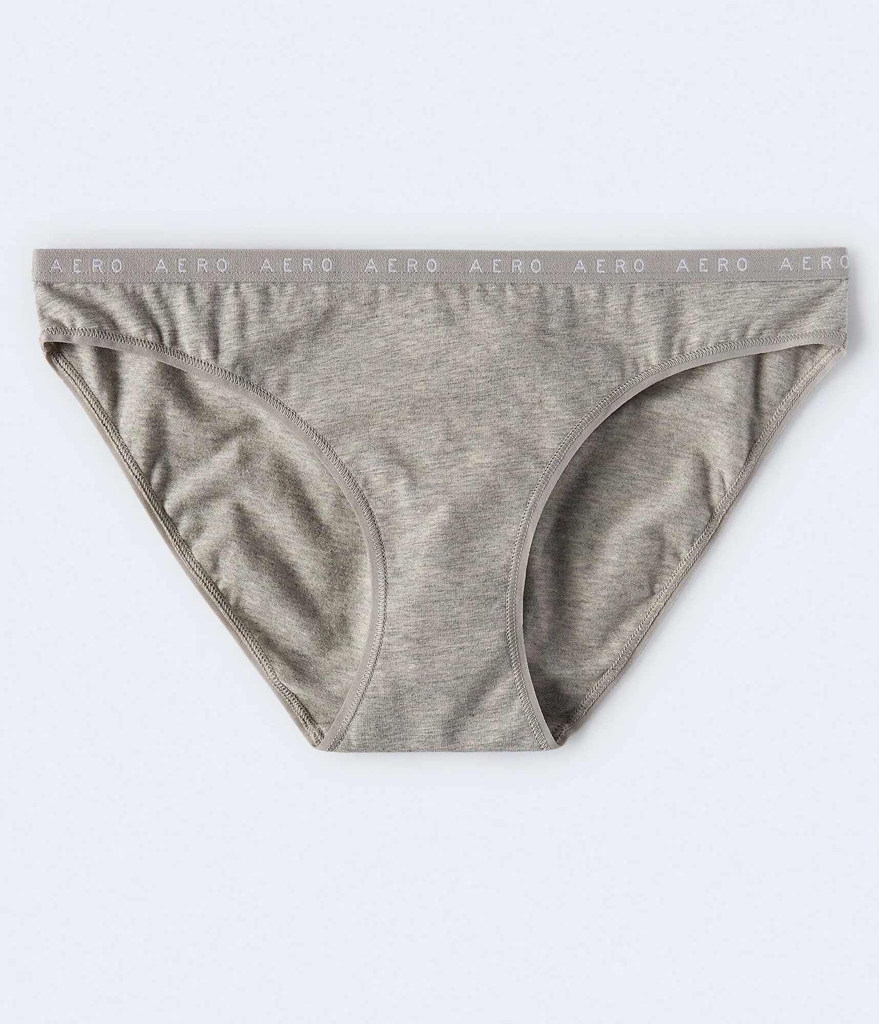 Aeropostale Womens' Logo Bikini - Grey - Size S - Cotton - Teen Fashion & Clothing Light Heather Grey Aeropostale