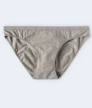 Aeropostale Womens' Logo Bikini - Grey - Size S - Cotton - Teen Fashion & Clothing Light Heather Grey Aeropostale