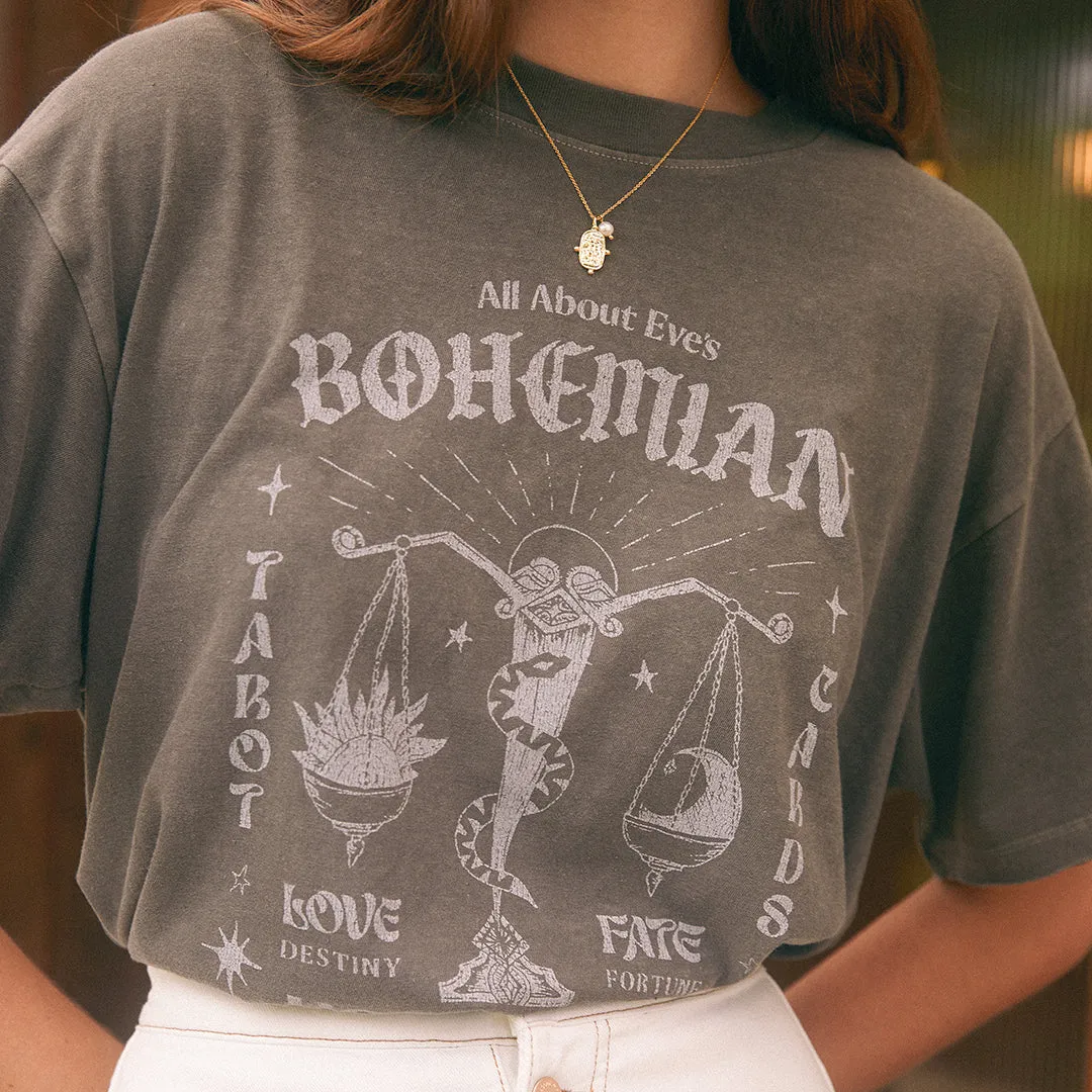 All About Eve Bohemian Oversized Tee Charcoal