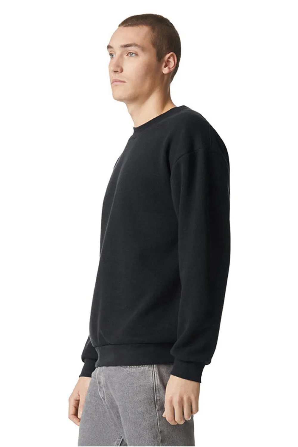 American Apparel Mens ReFlex Fleece Crewneck Sweatshirt - Black