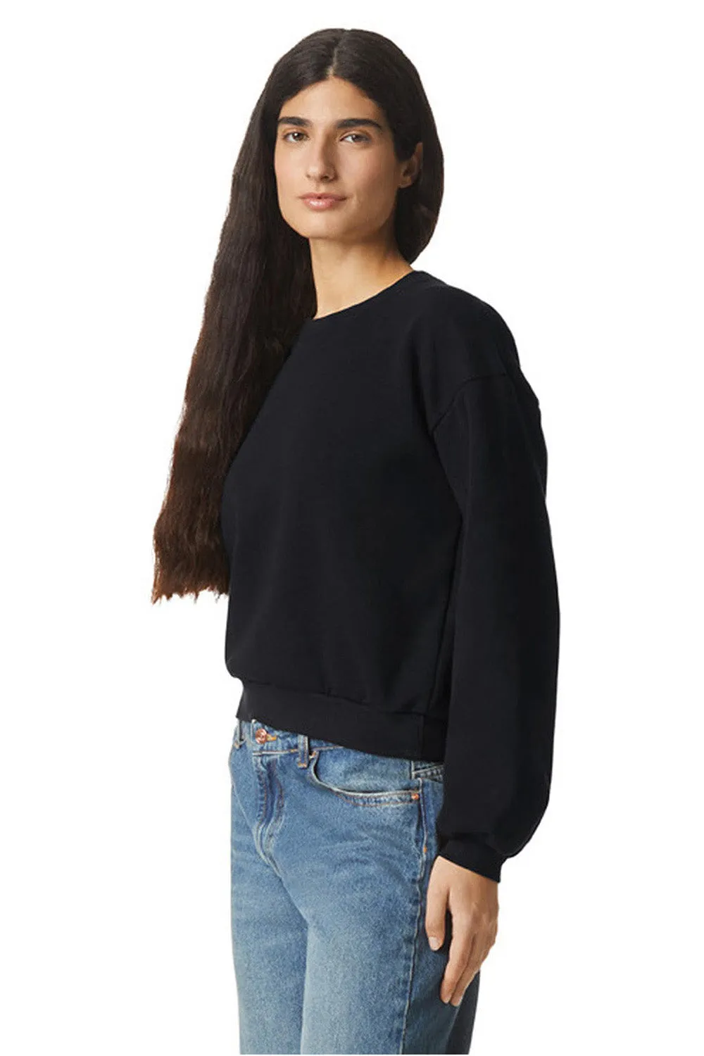 American Apparel Mens ReFlex Fleece Crewneck Sweatshirt - Black