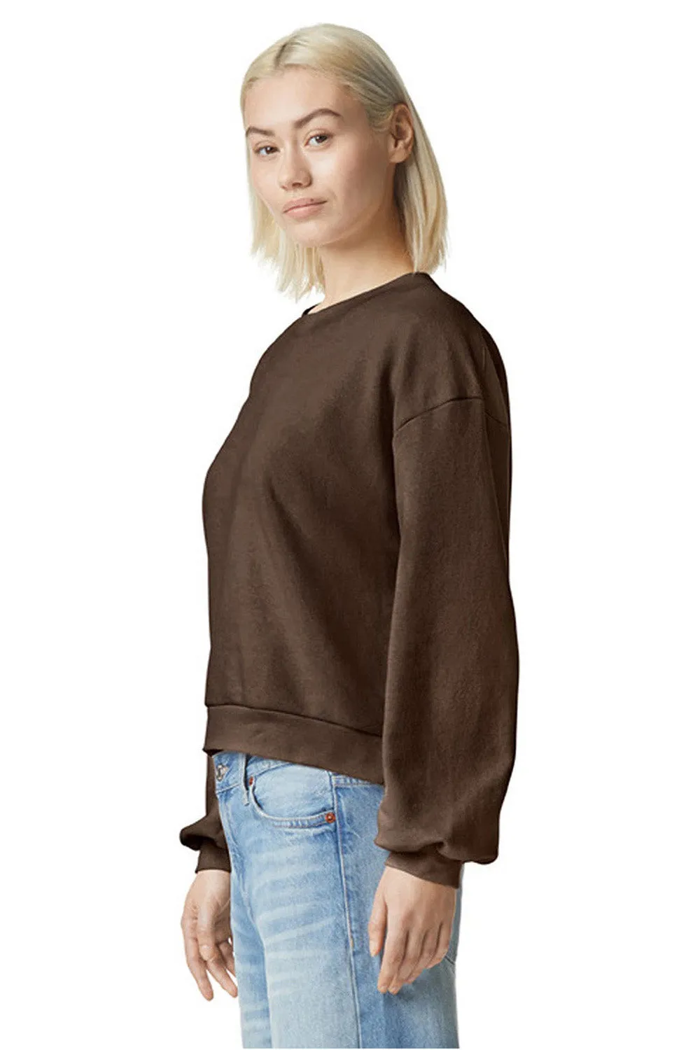American Apparel Mens ReFlex Fleece Crewneck Sweatshirt - Brown