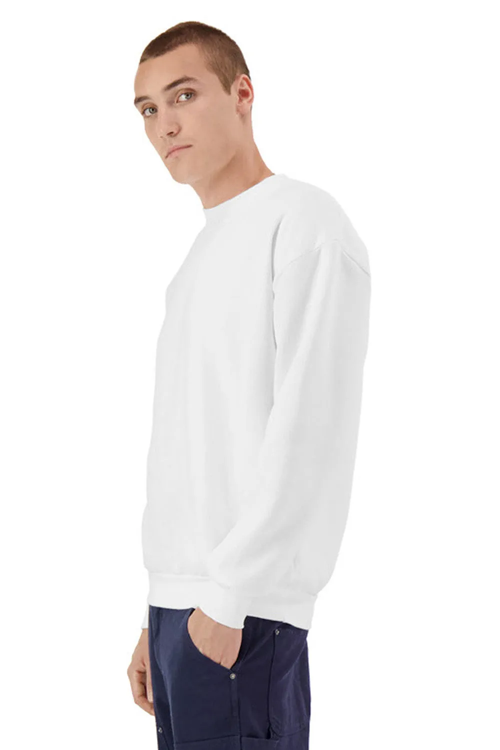 American Apparel Mens ReFlex Fleece Crewneck Sweatshirt - White