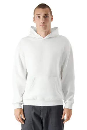 American Apparel Mens ReFlex Fleece Hooded Sweatshirt Hoodie w/ Pouch Pocket - White