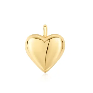Charme Cœur en Dôme Doré Ania Haie NC060-08G Bijoux Ania Haie