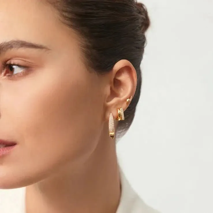 Boucles d'oreilles à clous doubles dorés Ania Haie E051-02G Bijoux Ania Haie