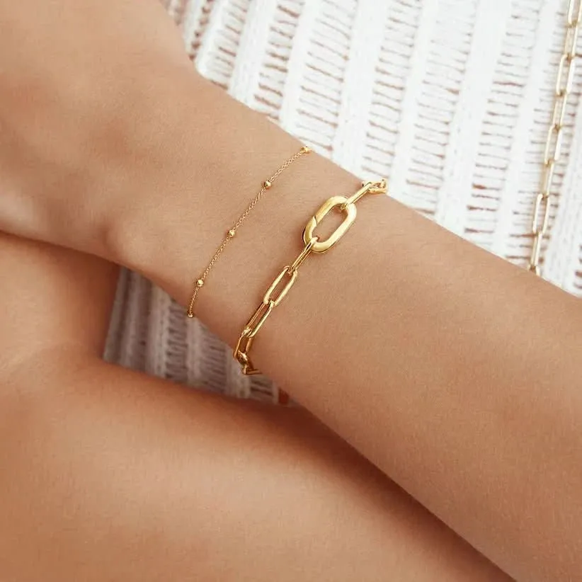 Bracelet massif en or lié Ania Haie B060-02G Bijoux Ania Haie