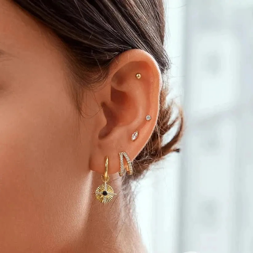 Boucles d'oreilles solitaires marquise en or Ania Haie E059-02G Bijoux Ania Haie