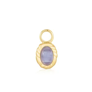 Ania Haie Boucle d'oreille ovale en or avec agate bleue Charme EC055-01G Bijoux Ania Haie
