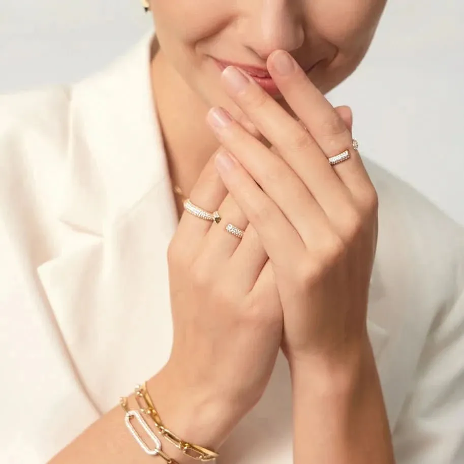 Bague Dôme en Or Pavé Ania Haie R051-02G Bijoux Ania Haie