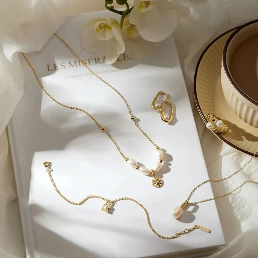 Bracelet cadenas perle dorée Ania Haie B054-01G Bijoux Ania Haie