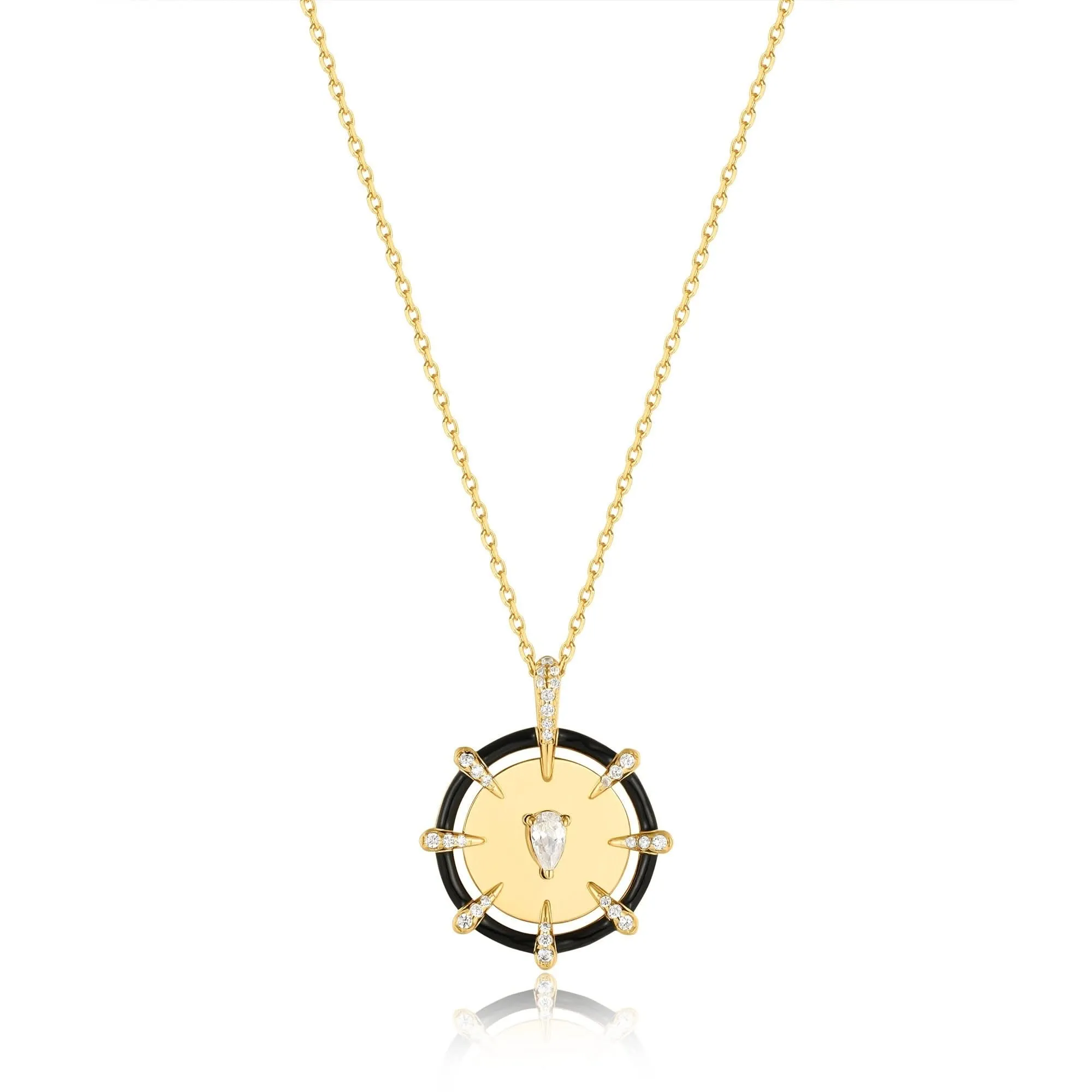 Collier médaillon point étincelant or Ania Haie N053-08G Bijoux Ania Haie