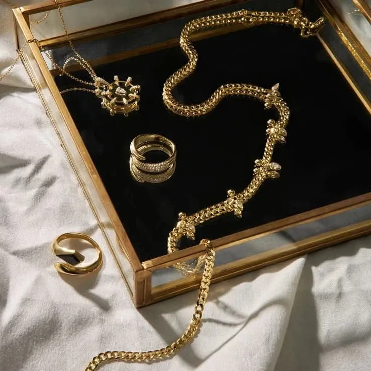 Collier médaillon point étincelant or Ania Haie N053-08G Bijoux Ania Haie