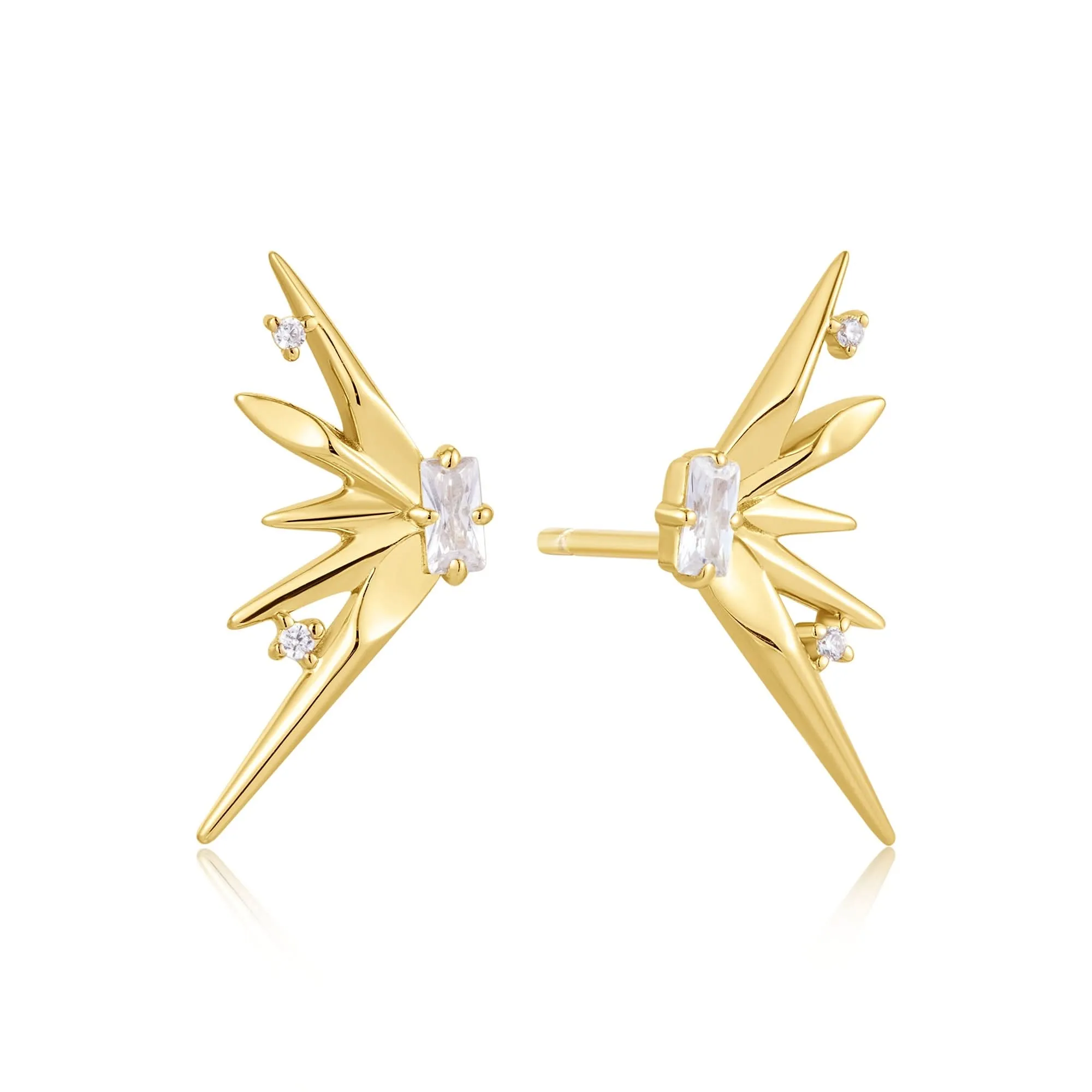 Boucles d'oreilles à clous à pointes en or énoncé Ania Haie E053-05G Bijoux Ania Haie