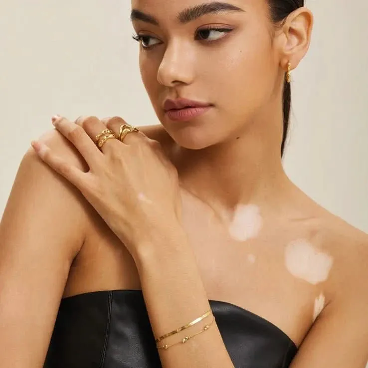Bracelet Chaîne Vague Torsadée Or Ania Haie B050-01G Bijoux Ania Haie