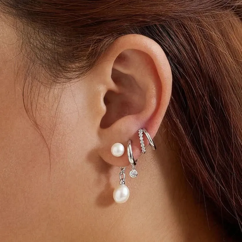 Ania Haie Boucles d'oreilles pendantes en zirconium cubique argenté E059-12H Bijoux Ania Haie