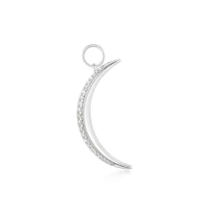 Ania Haie Boucle d'oreille Pavé Lune d'argent Charme EC060-01H Bijoux Ania Haie