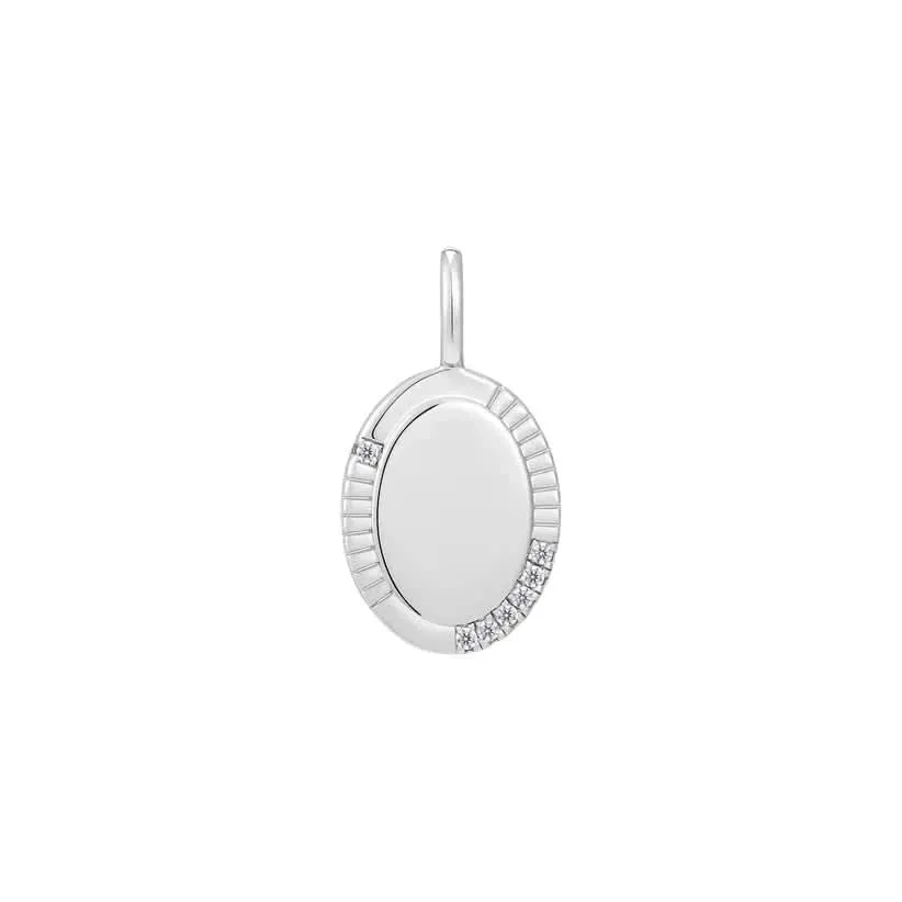 Charme ovale argenté Ania Haie NC048-16H Bijoux Ania Haie