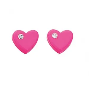 Boucles d'oreilles à clous en forme de cœur en argent sterling A873P - Débuts Bijoux