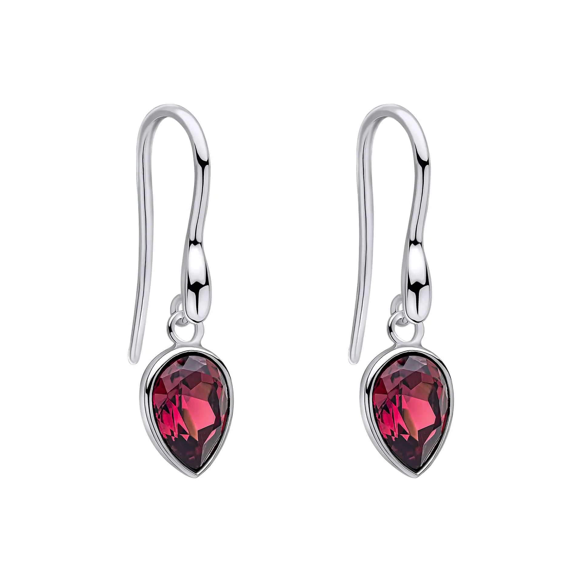 Boucles d'oreilles en cristal d'améthyste en argent sterling E6489M - Débuts Bijoux