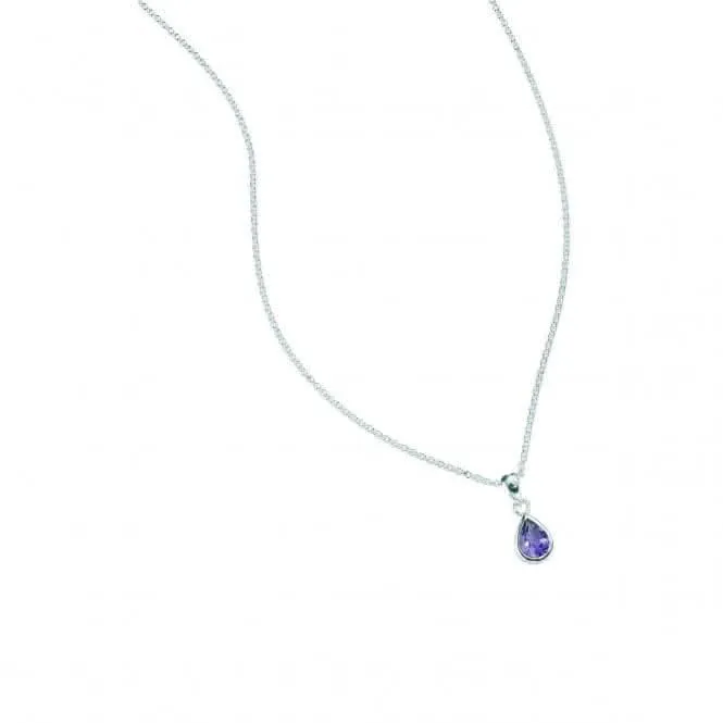 Pendentif Goutte d'Améthyste en Argent Sterling P2429M - Débuts Bijoux