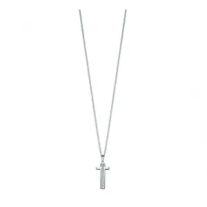 Pendentif Art Déco Initial T en Argent Sterling avec Zirconium Cubique P4742C - Bijoux Beginnings