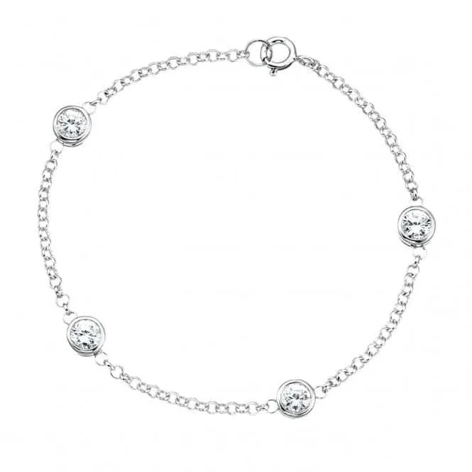 Bracelet Débuts en Argent Sterling B724C Rubover 5mm Transparent de Débuts Bijoux