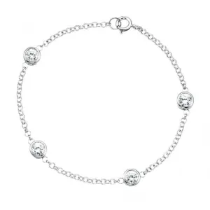 Bracelet Débuts en Argent Sterling B724C Rubover 5mm Transparent de Débuts Bijoux