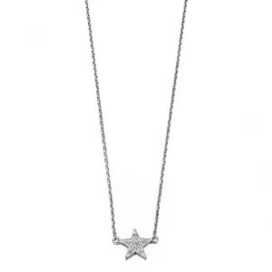 Colliers Débuts en Argent Sterling avec Zirconium Cubique Transparent Étoile 41 3cm N3241C Bijoux Débuts