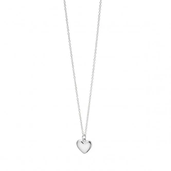 Colliers Petit Cœur Gonflé en Argent Sterling Massif N3761 - Débuts Bijoux