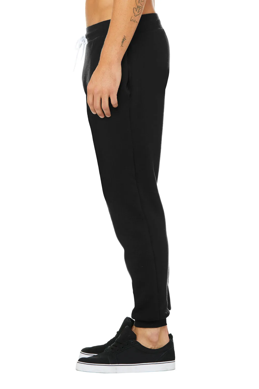 Bella   Canvas Mens Jogger Sweatpants w/ Pockets - Black