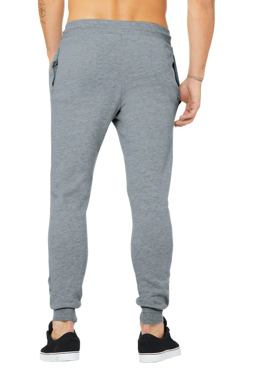 Bella   Canvas Mens Jogger Sweatpants w/ Pockets - Heather Grey