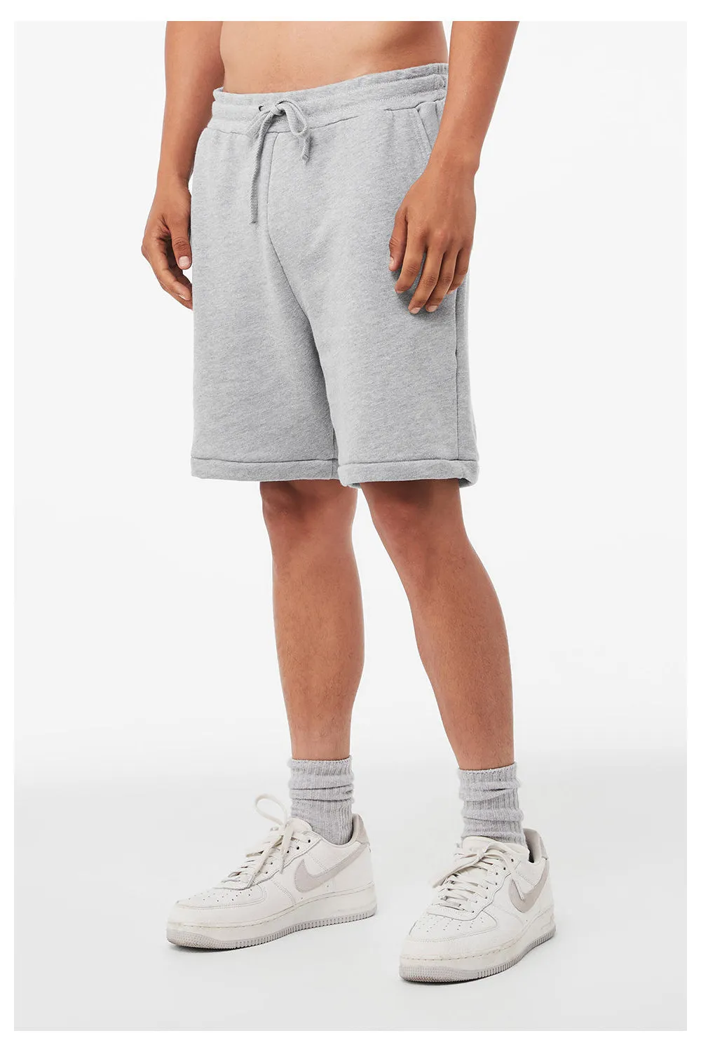 Bella   Canvas Mens Shorts w/ Pockets - Heather Grey