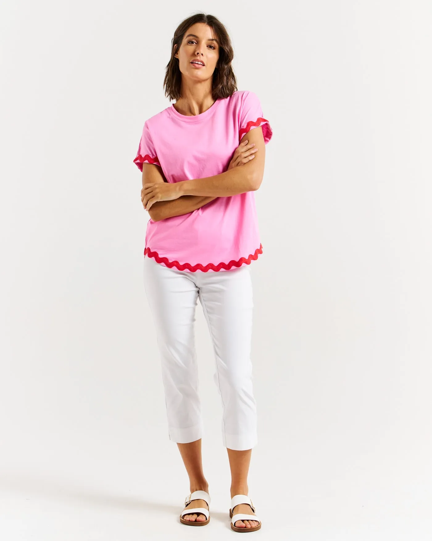 Betty Basics Sunny Tee Red/Pink Ric Rac