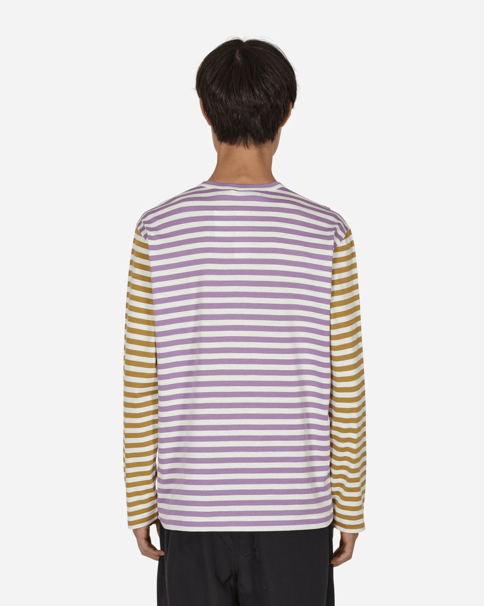 Bi-Color Stripe Longsleeve T-Shirt Purple