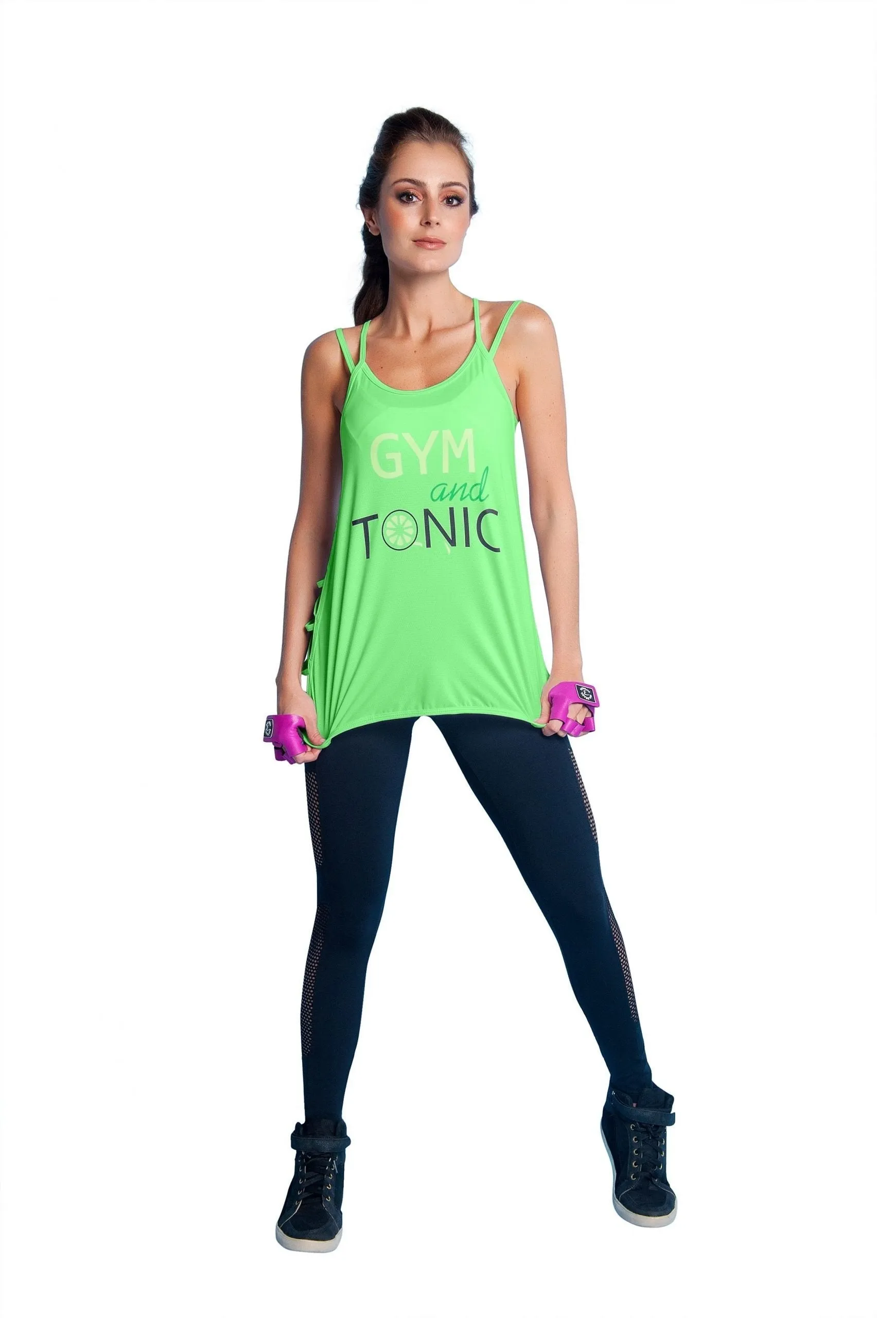 Bia Brazil Activewear Gym And Tonic Tank TT4479 Lime
