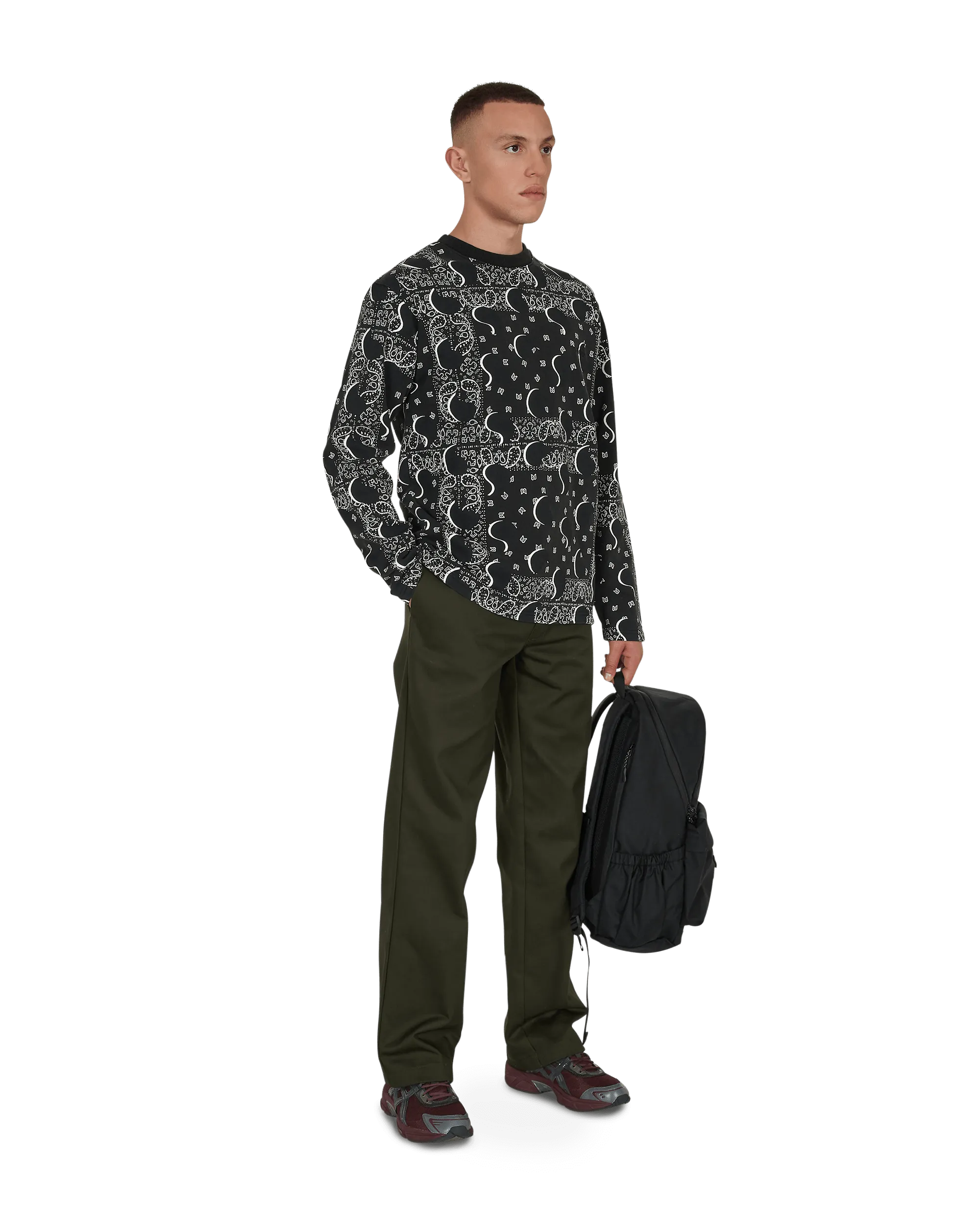 Big Paisley Longsleeve T-Shirt Black