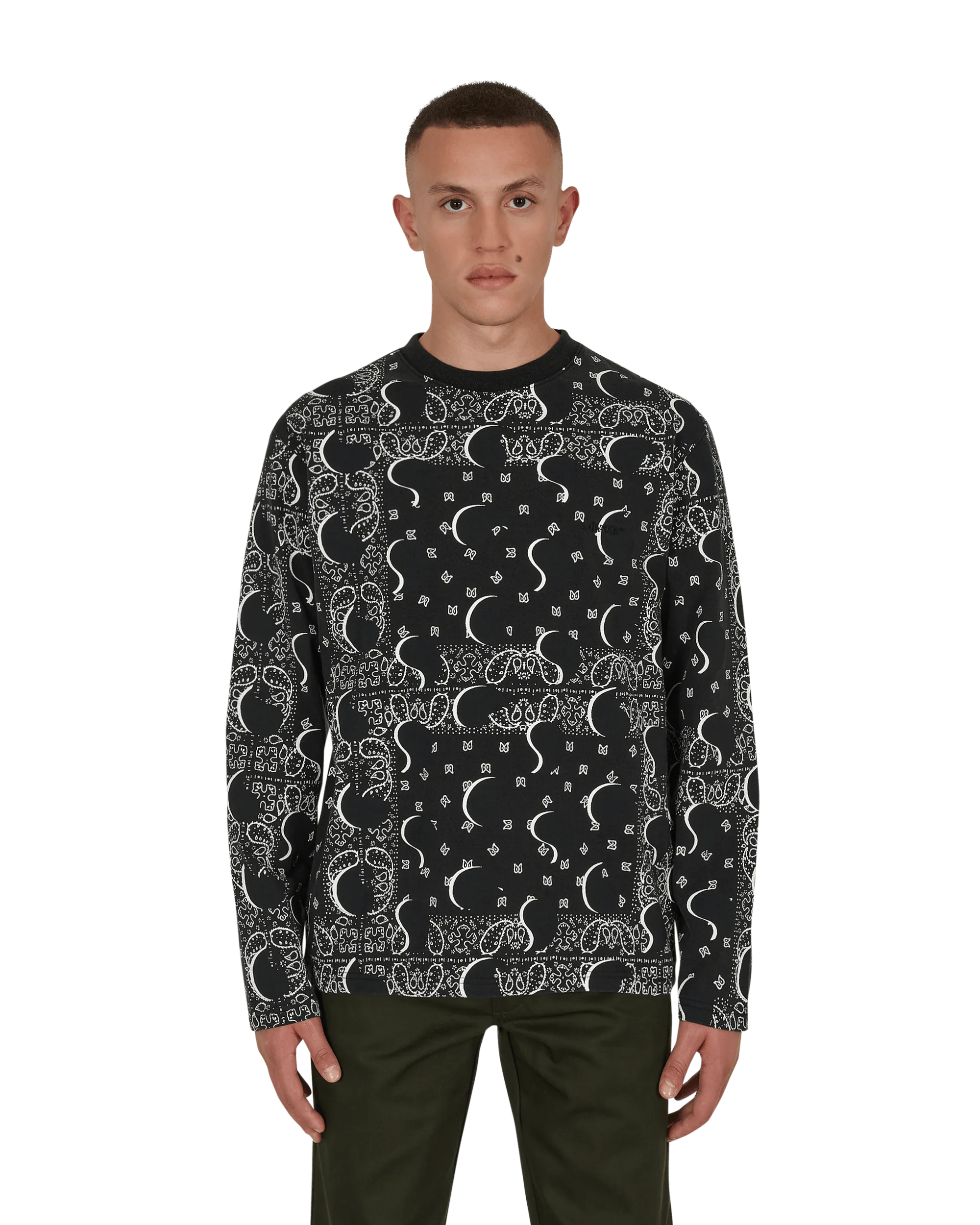 Big Paisley Longsleeve T-Shirt Black