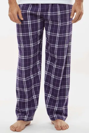 Boxercraft Mens Harley Flannel Pants w/ Pockets - Purple/White